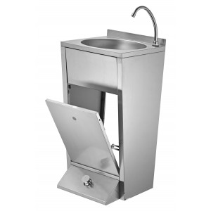 Λαντζάκι επιδαπέδιο ανοξείδωτο με μπουτόν με χρονοκαθυστέρηση FB02 Εξοπλισμός Κουζίνας