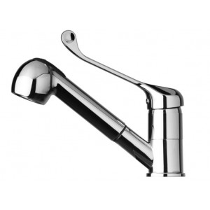 Αναμεικτική μπαταρία - Υγειονομική βρύση με εύκαμπτο σπιράλ και μακρύ λεβιέ για επαγγελματική χρήση μοντ. HY3303