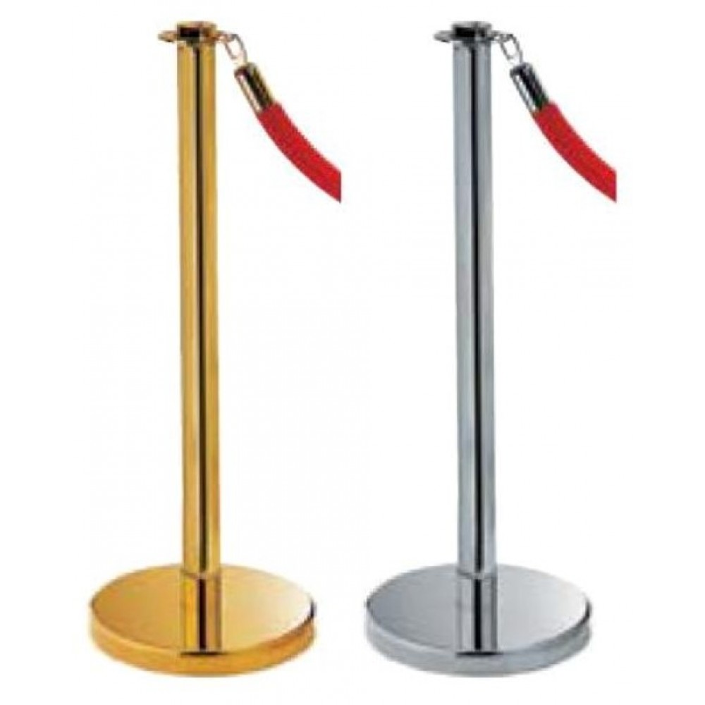 Διαχωριστικό κολωνάκι με κορδόνι -  επίπεδη κεφαλή - επίπεδη βάση Εξοπλισμός Ξενοδοχείων