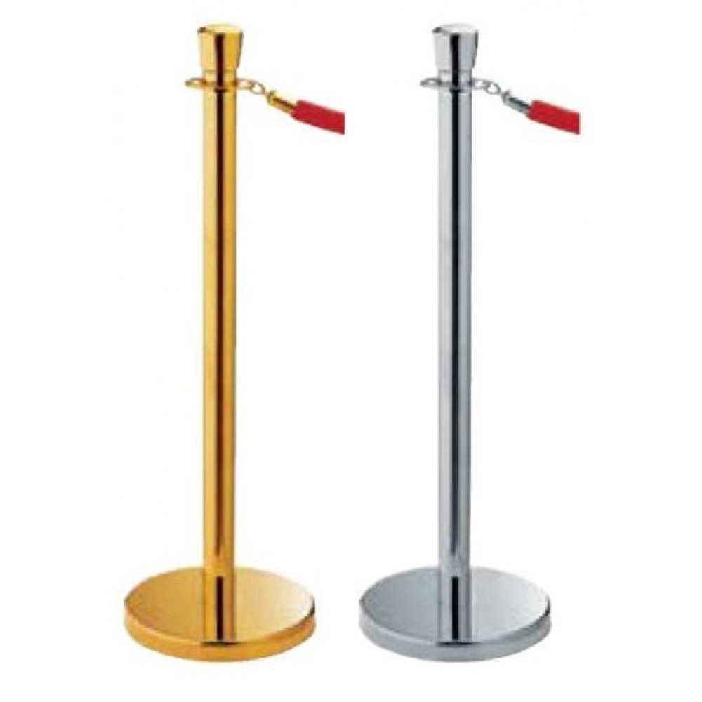 Διαχωριστικό κολωνάκι με κορδόνι -  κωνική κεφαλή - επίπεδη βάση Εξοπλισμός Ξενοδοχείων