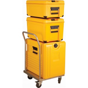 Ανοξείδωτo τρόλεϊ για μεταφορά ισοθερμικών δοχείων THERM601 και THERM601M Εξοπλισμός Κουζίνας