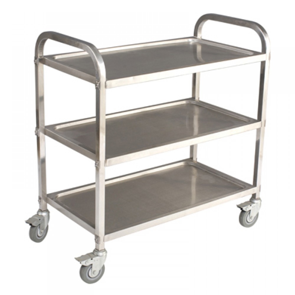 Service trolley ανοξείδωτο 3 ραφιών ST3 Μεταφορά
