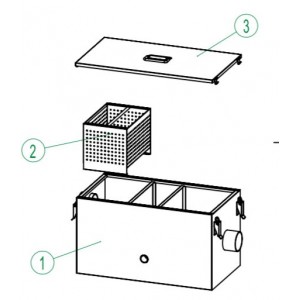 Λιποσυλλέκτης ανοξείδωτος 100 λίτρων με καλάθι και βάνα LIP6545 Εξοπλισμός Κουζίνας