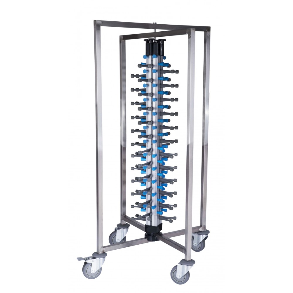 Τρόλεϊ στοίβαξης 48 ή 84 έτοιμων πιάτων πτυσσόμενο αλουμινίου Εξοπλισμός Κουζίνας