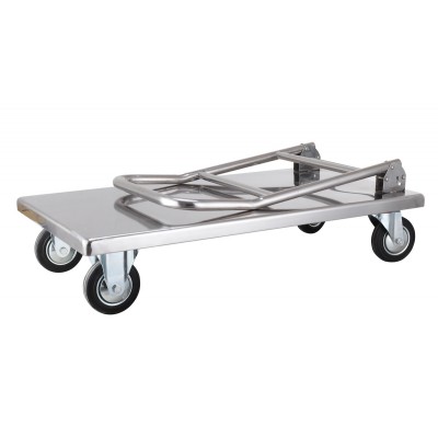 Πλατφόρμα μεταφοράς ανοξείδωτη με πτυσσόμενη χειρολαβή CART-82FCE