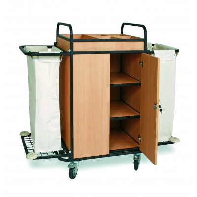 Τρόλεϊ καμαριέρας IDEAL με πόρτες και κλειδαριά RM1410K