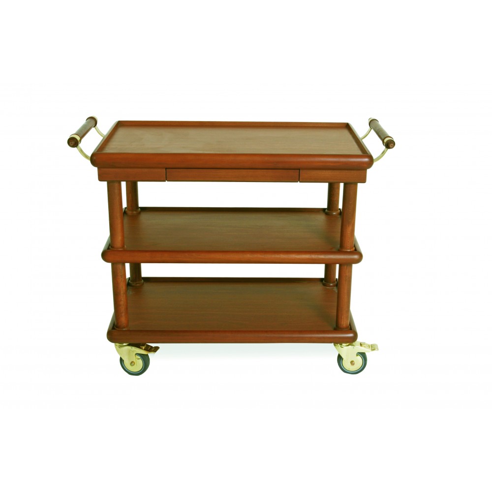 Ξύλινο service trolley 3 ραφιών RM401 Εξοπλισμός Ξενοδοχείων