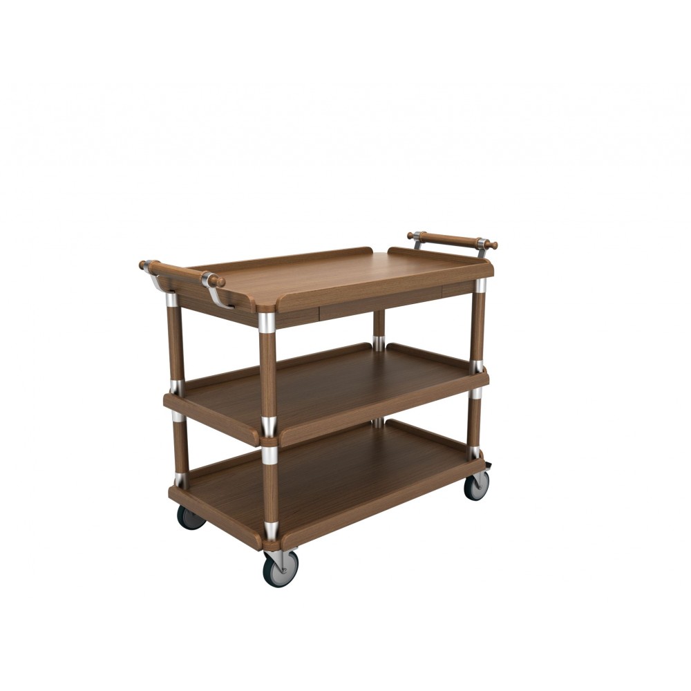 Ξύλινο service trolley 3 ραφιών RM410 Εξοπλισμός Ξενοδοχείων