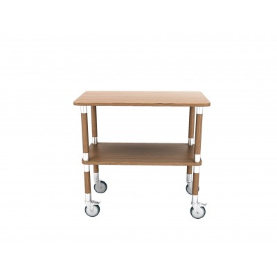 Ξύλινο τρόλεϊ gueridon 2 ραφιών RM602