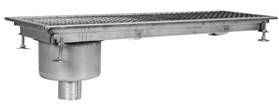 stainless steel channel with drain and grating