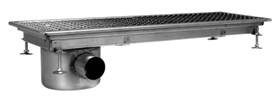 stainless steel channel with drain and graitng horizontal outlet