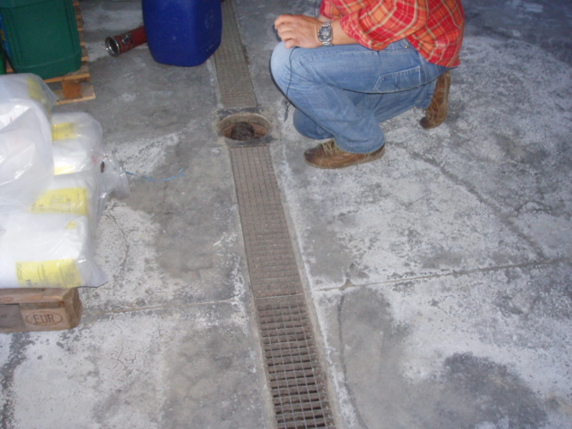 drainage channel on site